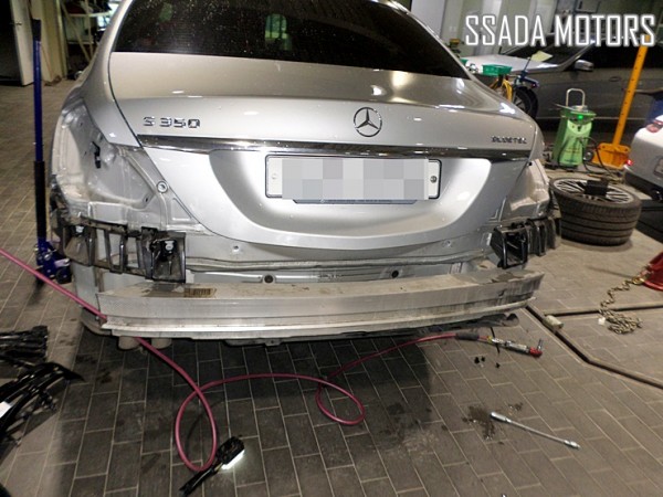 벤츠S350_라이트범퍼탈거.JPG
